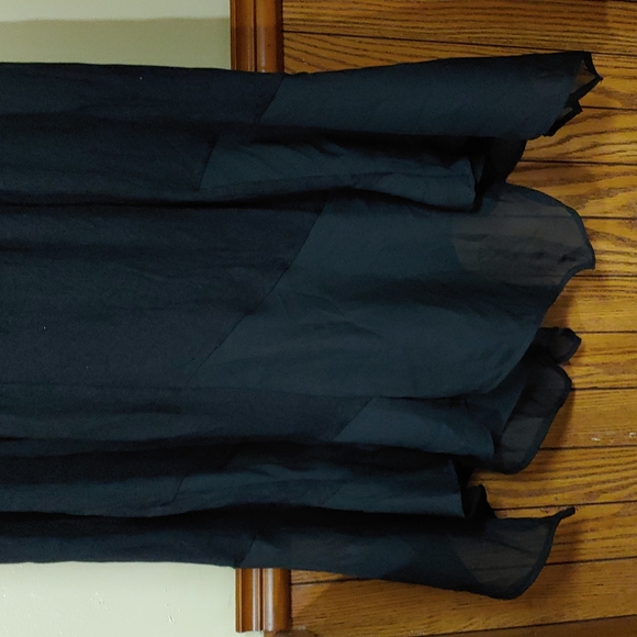 B Design Sheer Ruffle Bottom Long Skirt L - Picture 4 of 14